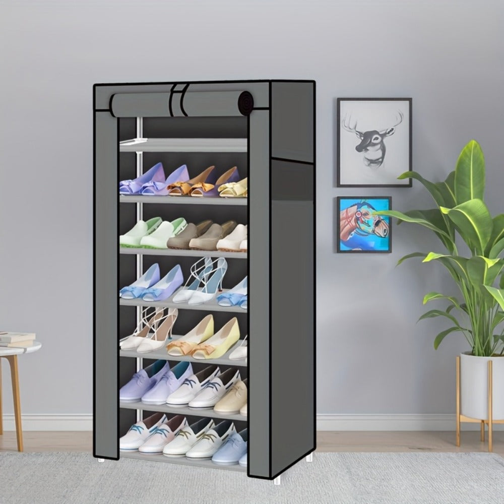 Metal Shoe Rack with Tool-Free Assembly, Closet Shoe Shelf for Entryway detail image - detail view 10