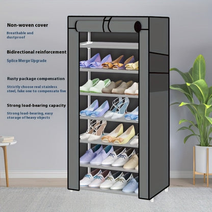 Metal Shoe Rack with Tool-Free Assembly, Closet Shoe Shelf for Entryway detail image - detail view 12