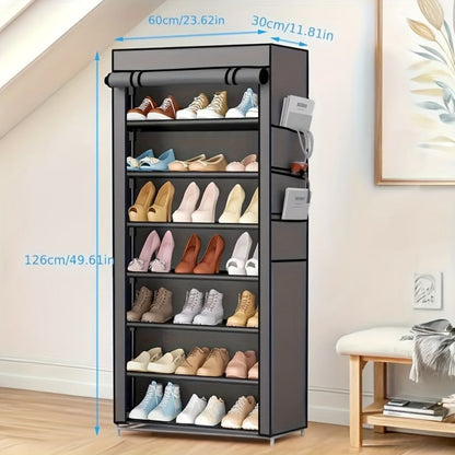 Metal Shoe Rack with Tool-Free Assembly, Closet Shoe Shelf for Entryway detail image