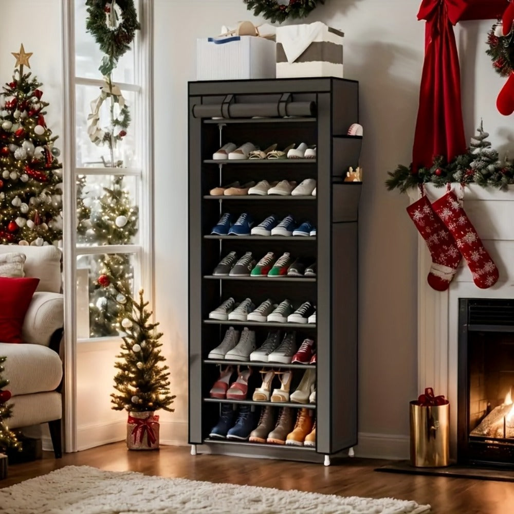 Metal Shoe Rack with Tool-Free Assembly, Closet Shoe Shelf for Entryway detail image - detail view 6