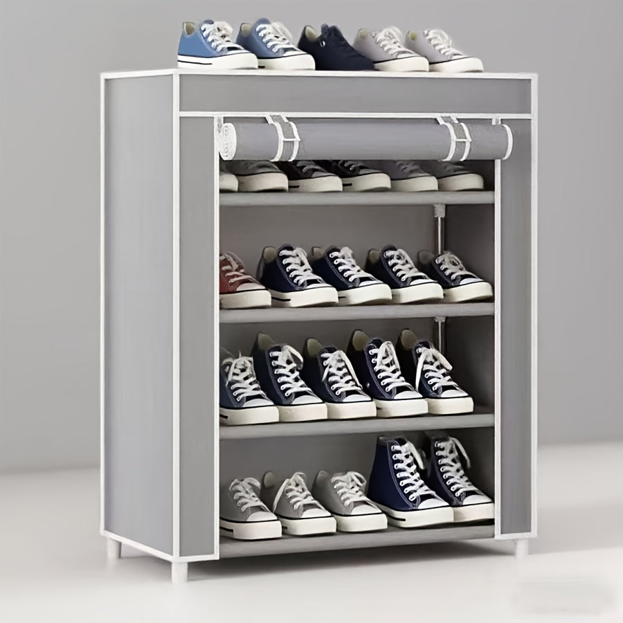 Shoe Rack shown in the Gray 5 Layers option