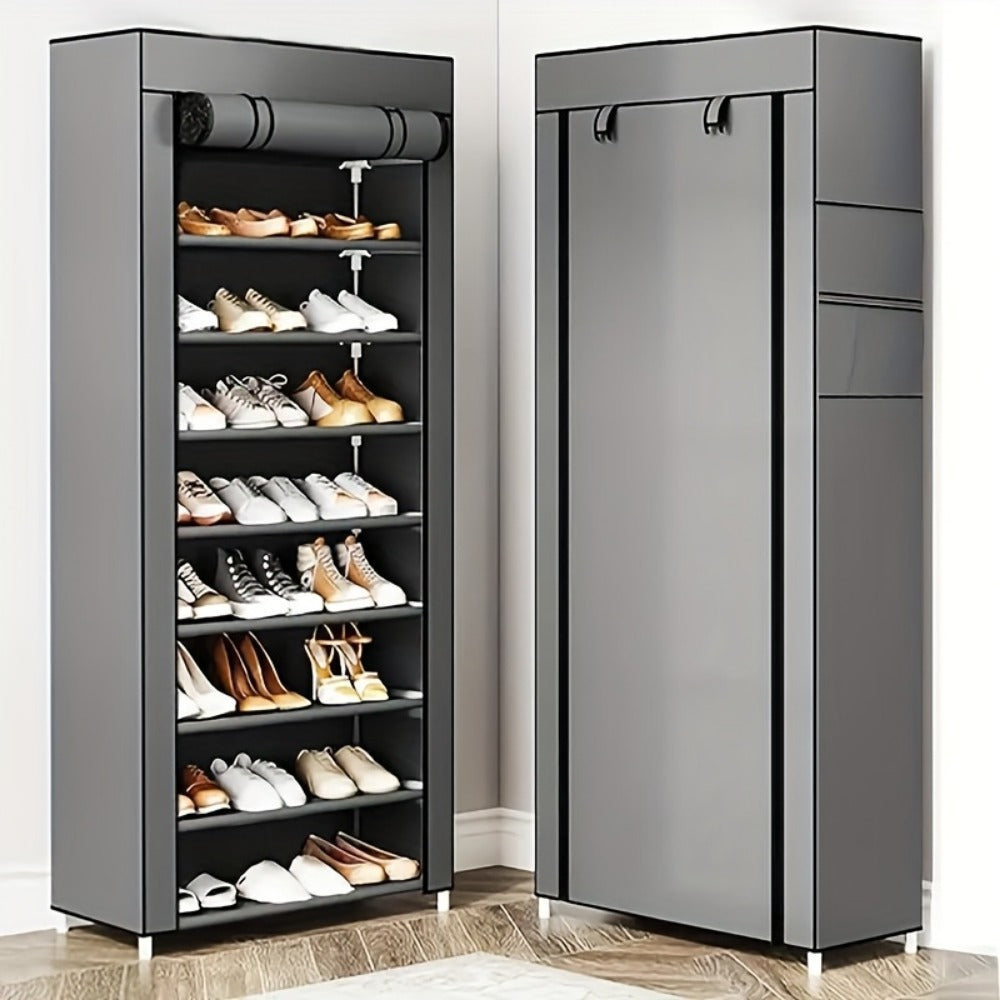 Shoe Rack, Large Organizer 27-35 Pairs Multi-Layer Storage with Non-Woven Cover & Metal shown in the main product view
