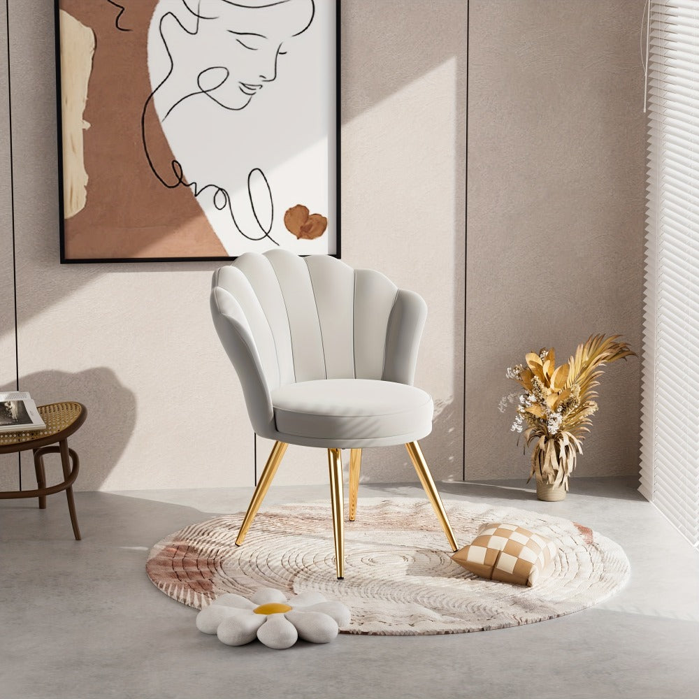 Metal Velvet Dining Chair with Multiple Color Options for Kitchen detail image - detail view 10