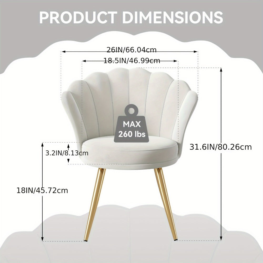 Metal Velvet Dining Chair with Multiple Color Options for Kitchen detail image