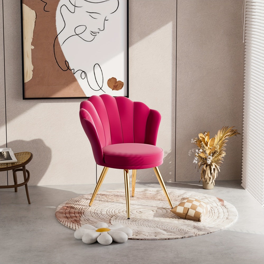 Metal Velvet Dining Chair with Multiple Color Options for Kitchen detail image - detail view 8