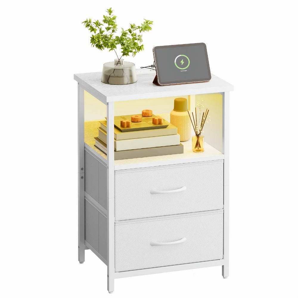 Multi-Drawer Nightstand with Charging Station for Practical Everyday Home Use detail image - detail view 10