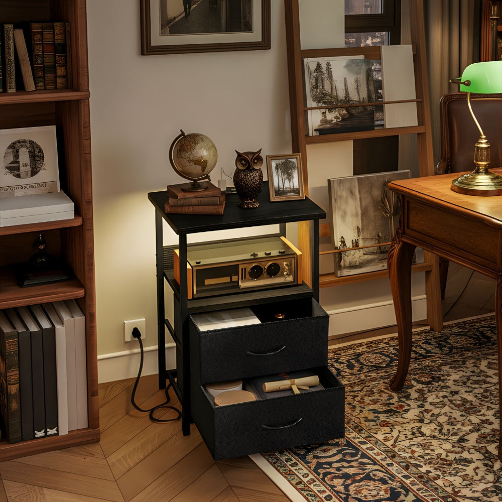 Multi-Drawer Nightstand with Charging Station for Practical Everyday Home Use detail image - detail view 13