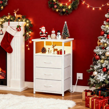 Multi-Drawer Nightstand with Charging Station for Practical Everyday Home Use detail image - detail view 17