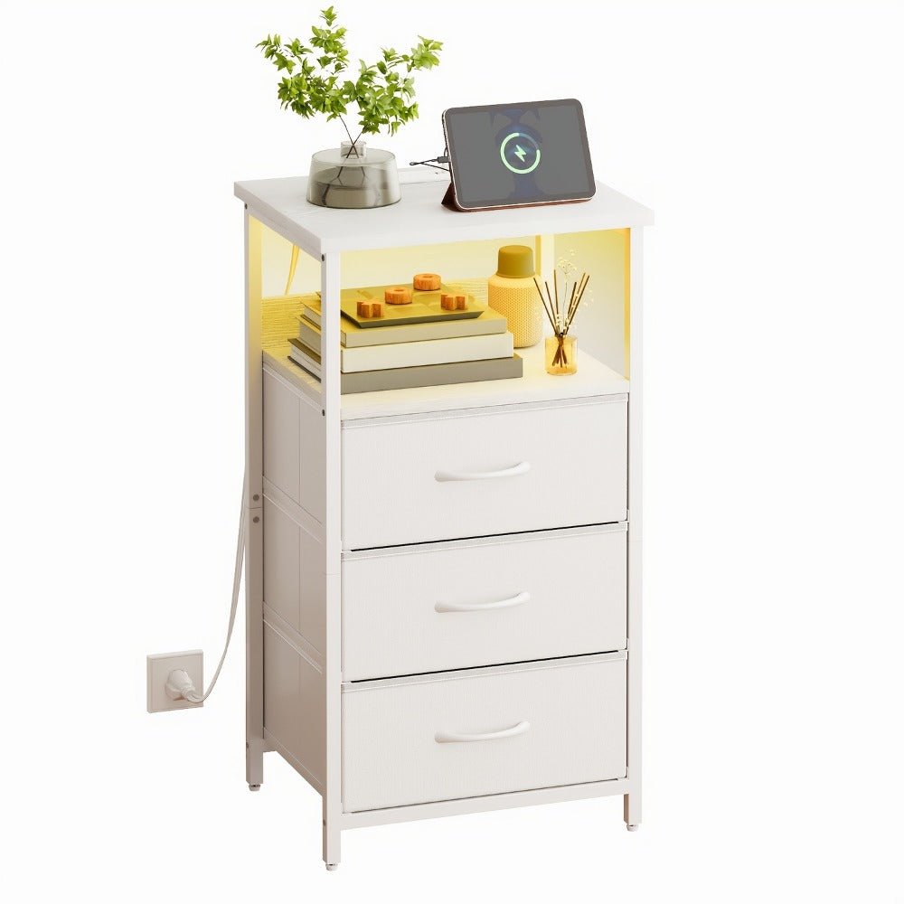 Multi-Drawer Nightstand with Charging Station for Practical Everyday Home Use detail image - detail view 18