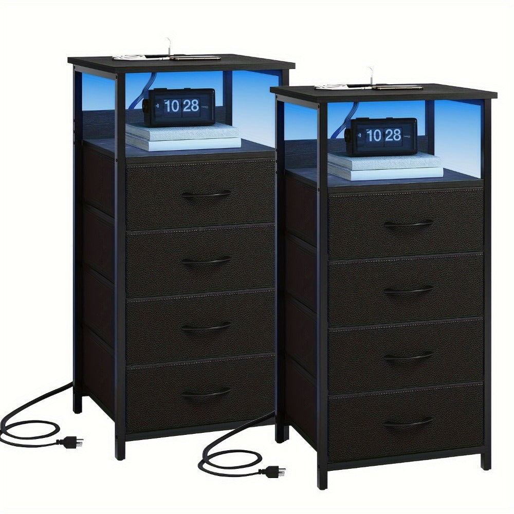 Multi-Drawer Nightstand with Charging Station for Practical Everyday Home Use detail image - detail view 21
