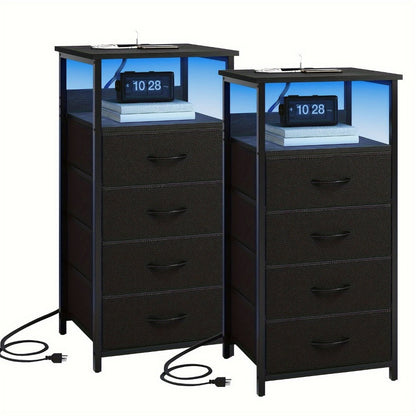 Multi-Drawer Nightstand with Charging Station for Practical Everyday Home Use detail image - detail view 21