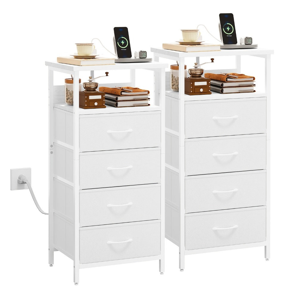 Multi-Drawer Nightstand with Charging Station for Practical Everyday Home Use detail image - detail view 23
