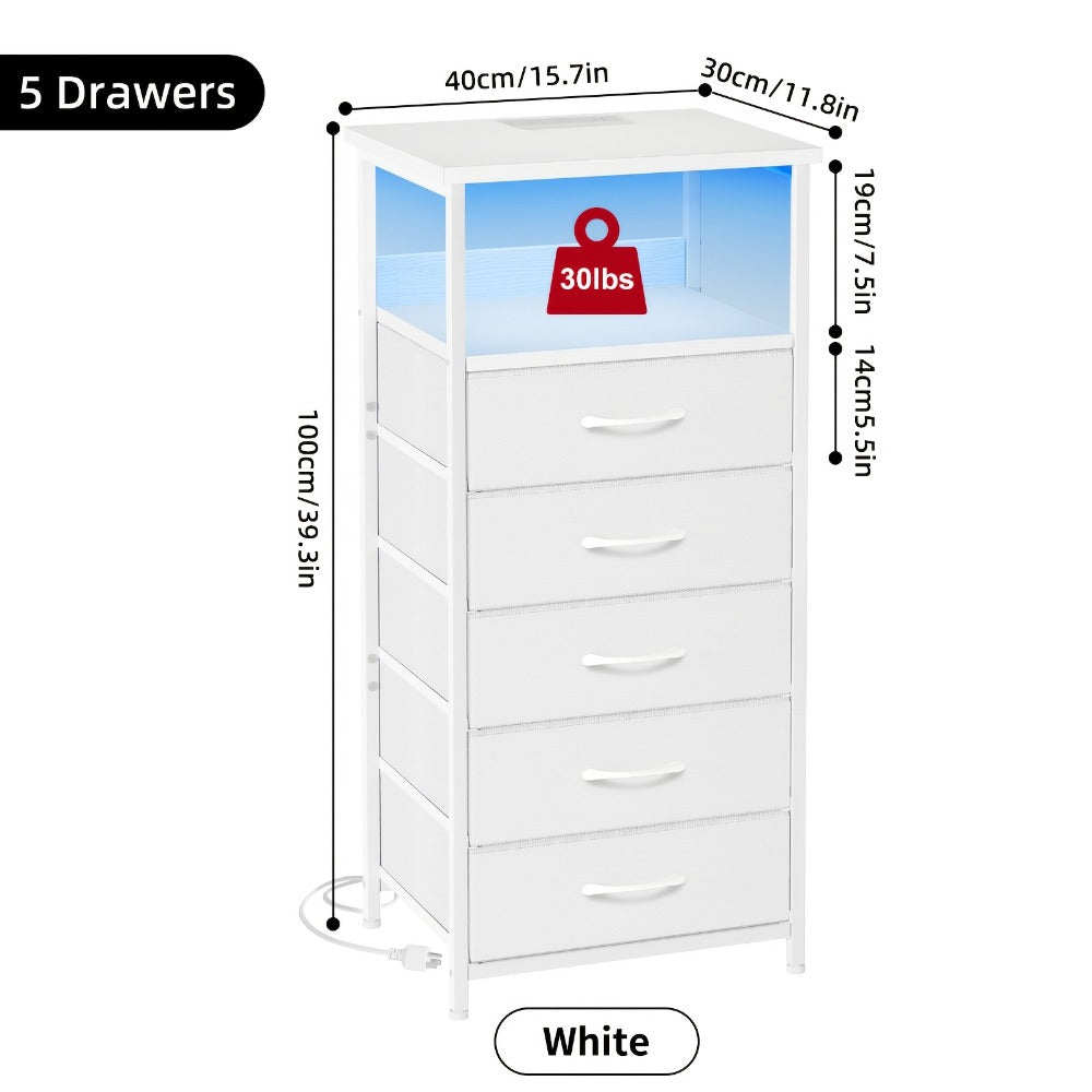 Multi-Drawer Nightstand with Charging Station for Practical Everyday Home Use detail image - detail view 34