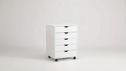 Multi-Drawer Rolling Bathroom Storage Cabinet, Freestanding Storage Cupboard detail image - detail view 11