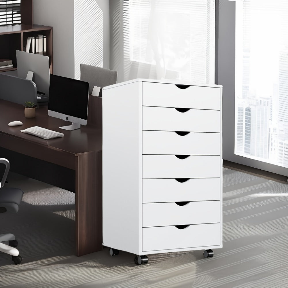 Multi-Drawer Rolling Bathroom Storage Cabinet, Freestanding Storage Cupboard detail image - detail view 13