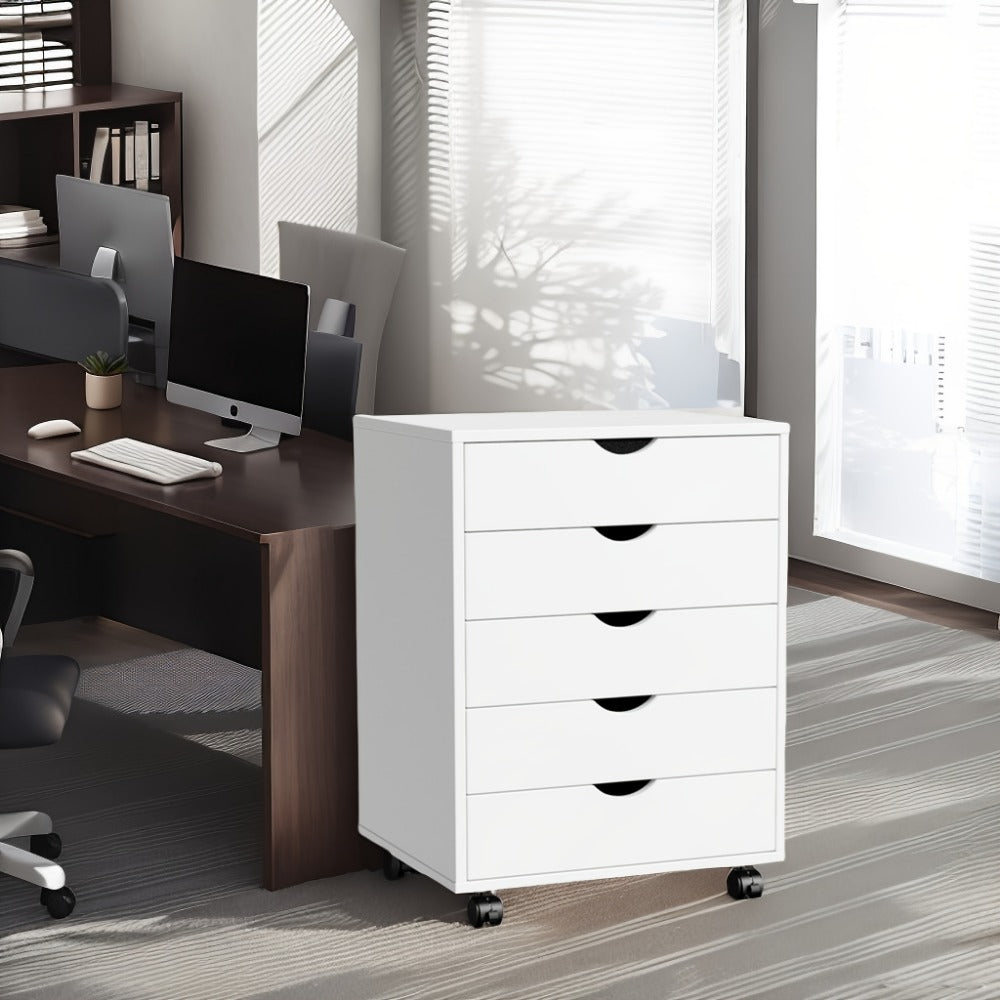 Multi-Drawer Rolling Bathroom Storage Cabinet, Freestanding Storage Cupboard detail image - detail view 14