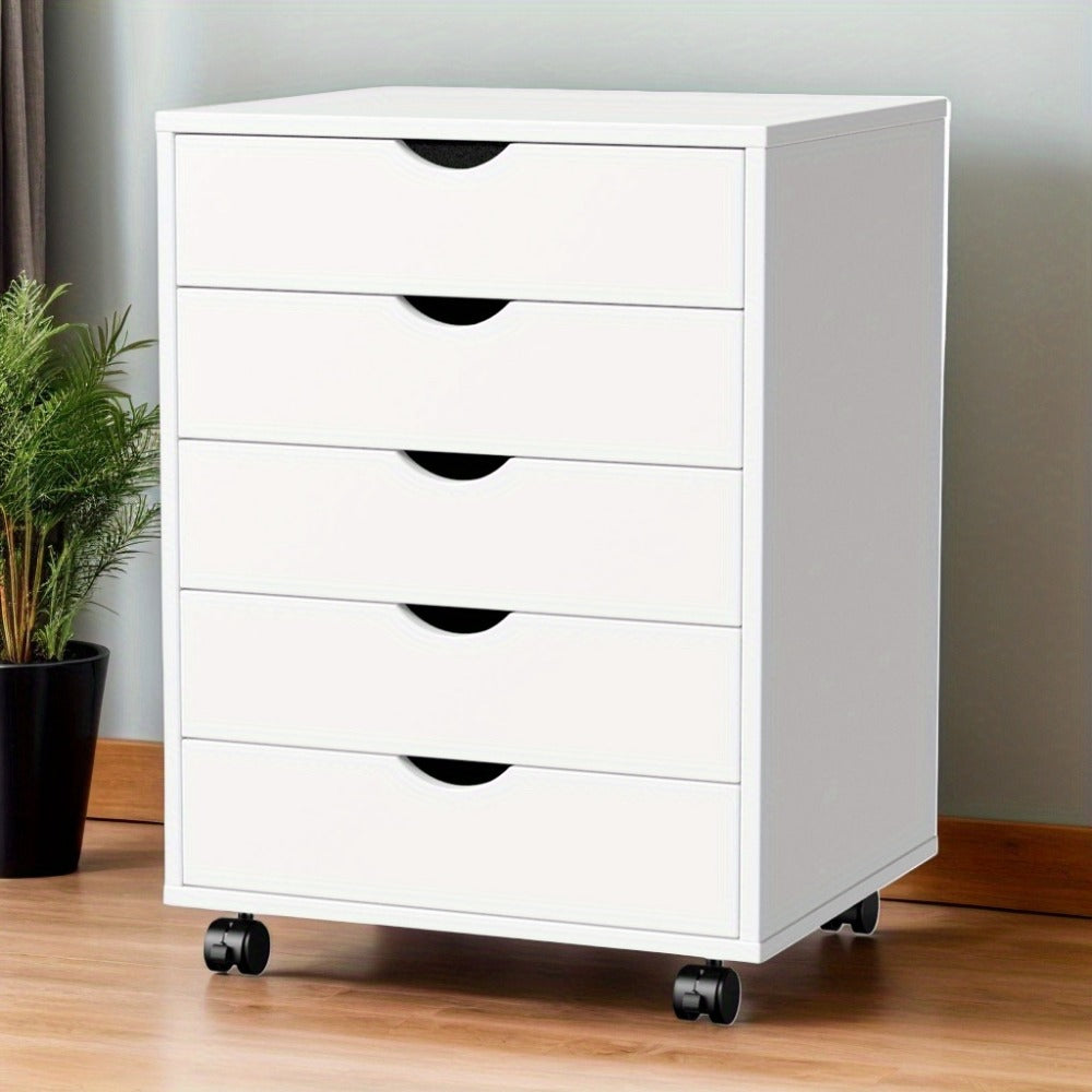 Multi-Drawer Rolling Bathroom Storage Cabinet, Freestanding Storage Cupboard detail image - detail view 5