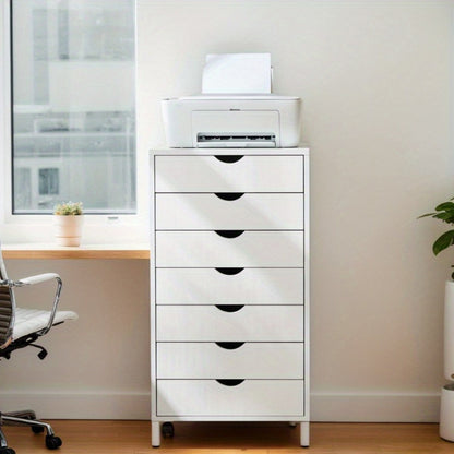 Multi-Drawer Rolling Bathroom Storage Cabinet, Freestanding Storage Cupboard detail image - detail view 9