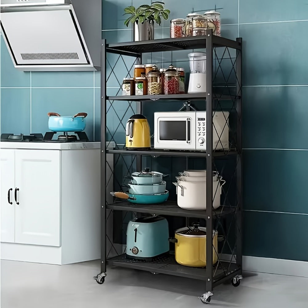 Multi-Tier Foldable Storage Shelf for Living Room and Home Office detail image - detail view 10