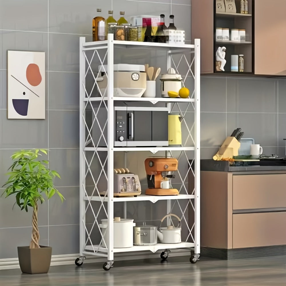 Multi-Tier Foldable Storage Shelf for Living Room and Home Office detail image - detail view 11