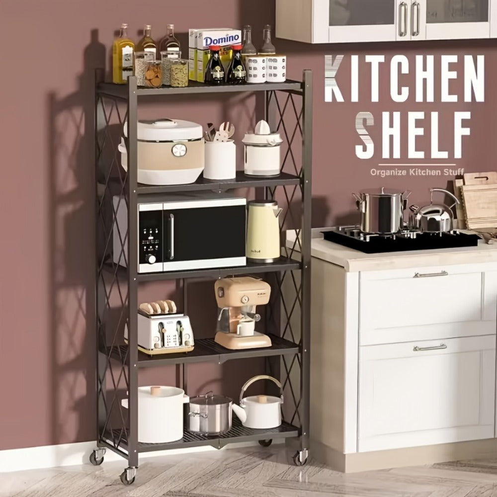 Multi-Tier Foldable Storage Shelf for Living Room and Home Office detail image - detail view 12