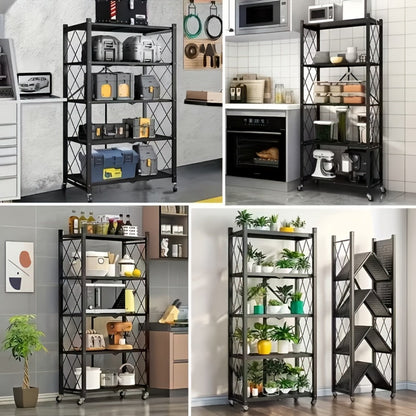Multi-Tier Foldable Storage Shelf for Living Room and Home Office detail image - detail view 13