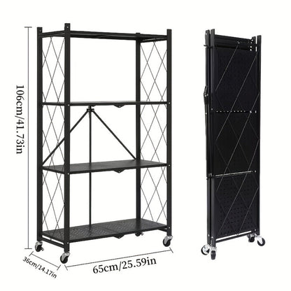 Multi-Tier Foldable Storage Shelf for Living Room and Home Office detail image - detail view 4
