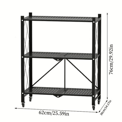 Multi-Tier Foldable Storage Shelf for Living Room and Home Office detail image - detail view 6