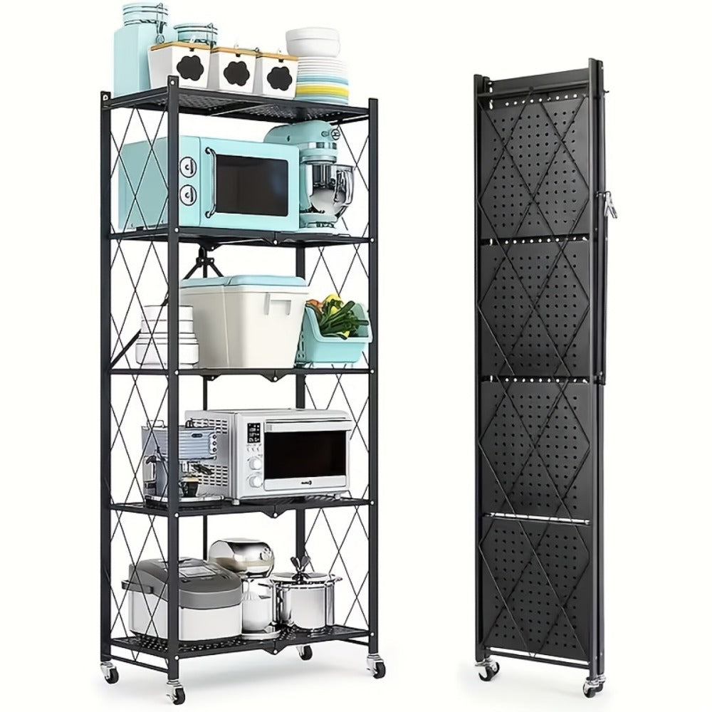 Multi-Tier Foldable Storage Shelf for Living Room and Home Office detail image - detail view 7