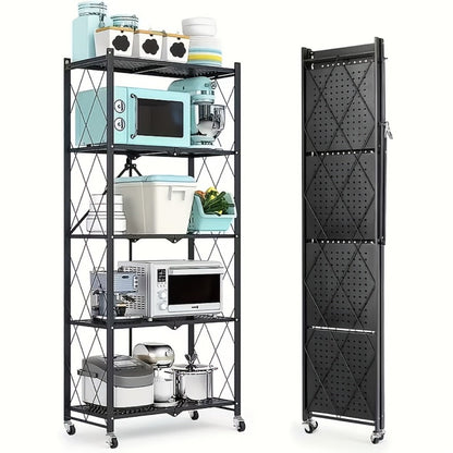 Multi-Tier Foldable Storage Shelf for Living Room and Home Office detail image - detail view 7