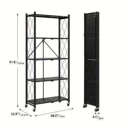 Multi-Tier Foldable Storage Shelf for Living Room and Home Office detail image - detail view 8