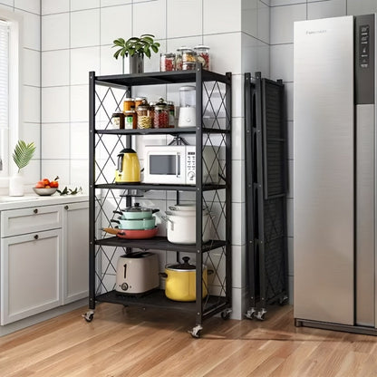 Multi-Tier Foldable Storage Shelf for Living Room and Home Office detail image - detail view 9
