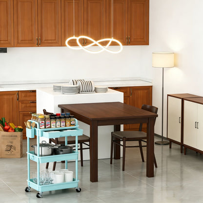 Multi-Tier Plastic Rolling Storage Cart with Storage Drawers for Living Room detail image - detail view 8