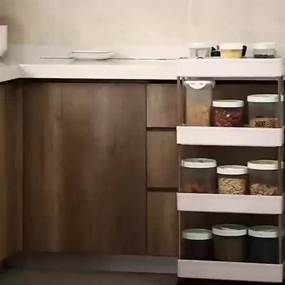 Multi-Tier Slim Storage Cart with Adjustable Shelves and Rolling Wheels detail image - detail view 8