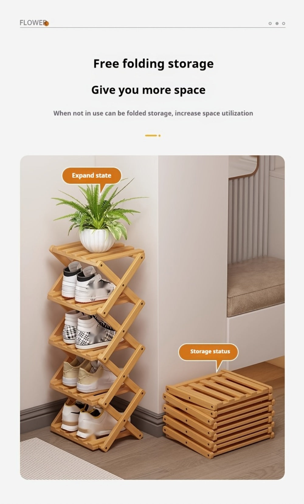 Multi-Tier Space-Saving Shoe Rack with Tool-Free Assembly for Organized Everyday Storage detail image - detail view 13