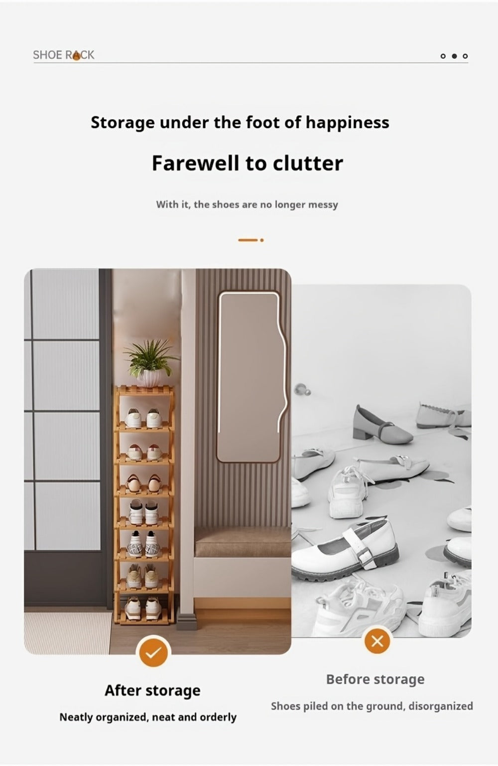 Multi-Tier Space-Saving Shoe Rack with Tool-Free Assembly for Organized Everyday Storage detail image - detail view 15