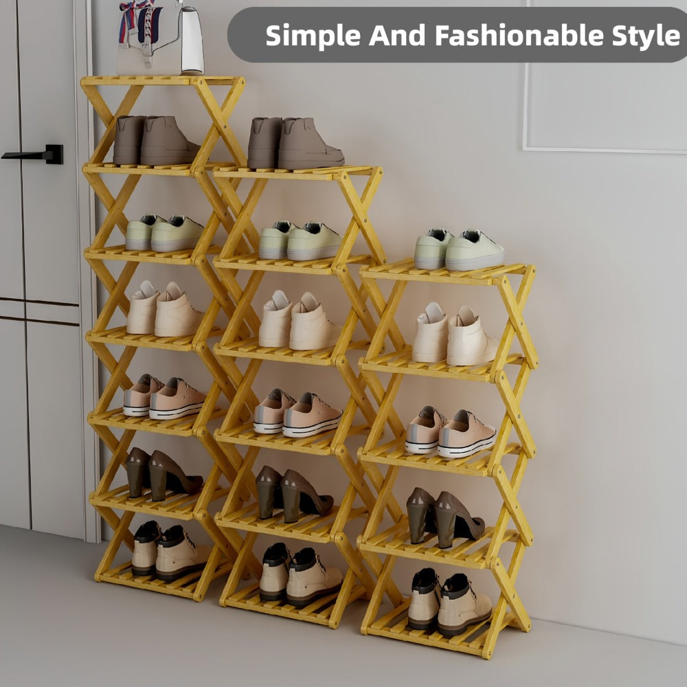 Multi-Tier Space-Saving Shoe Rack with Tool-Free Assembly for Organized Everyday Storage detail image
