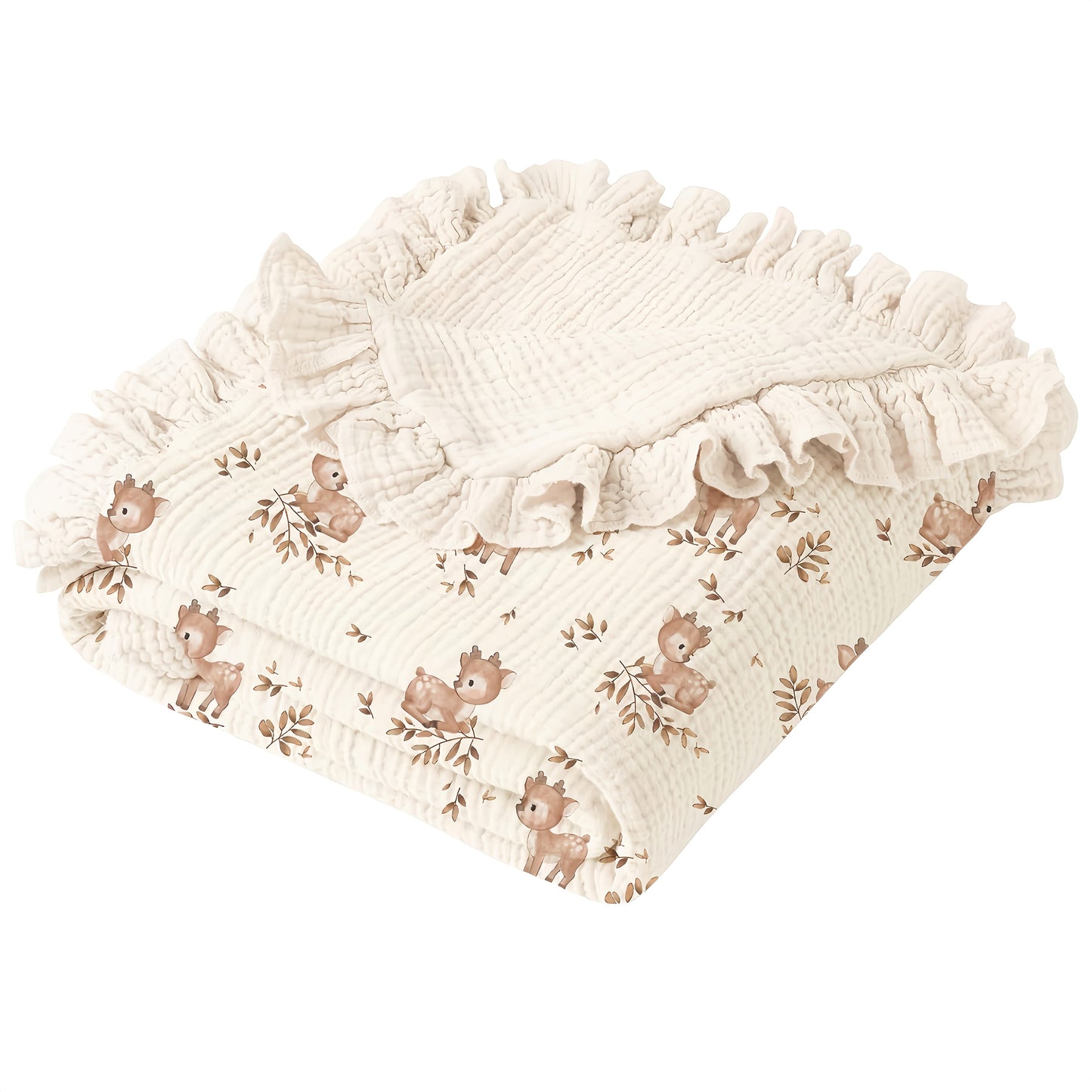 Flounce Muslin Baby Blankets Cotton Blanket for Infants Toddlers Ultra Soft - product view 3