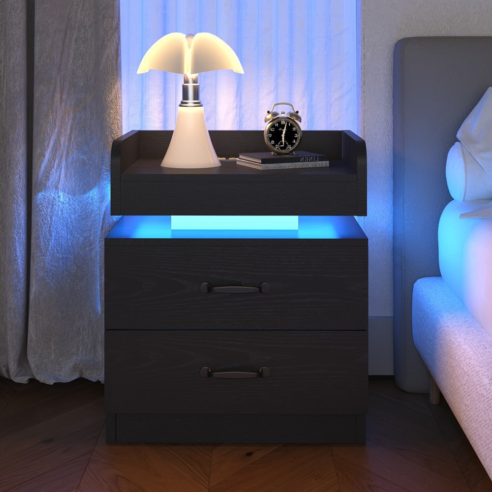 Narrow Nightstand with Charging Station and Side Table for Bedroom detail image - detail view 10