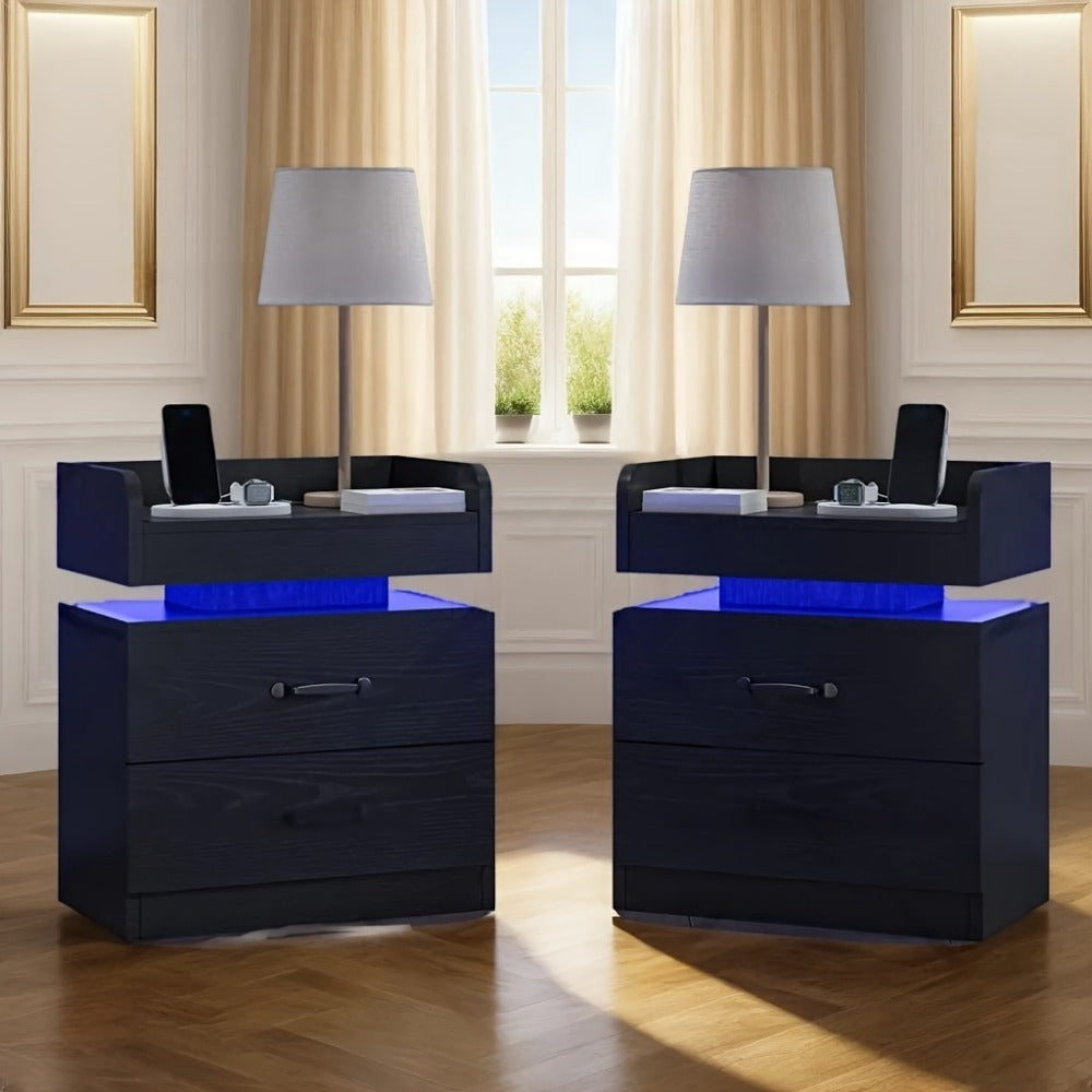 Narrow Nightstand with Charging Station and Side Table for Bedroom detail image - detail view 6