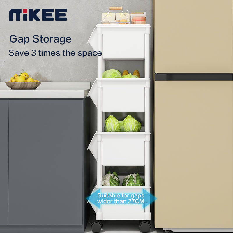 Narrow Rolling Carts And Storage Organizers with Locking Wheels and Secure Lid detail image - detail view 17