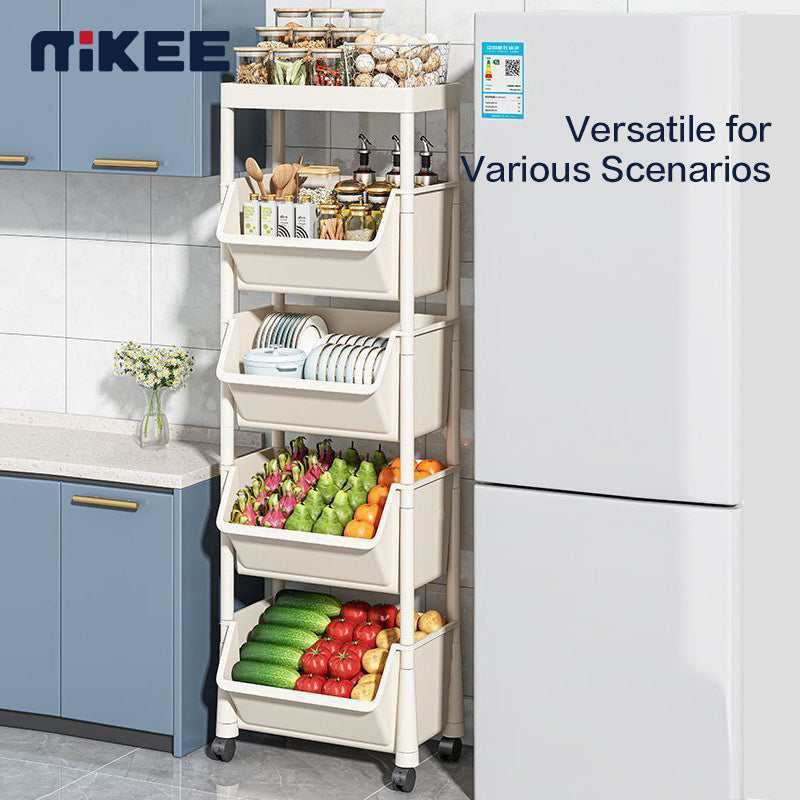 Narrow Rolling Carts And Storage Organizers with Locking Wheels and Secure Lid detail image - detail view 19