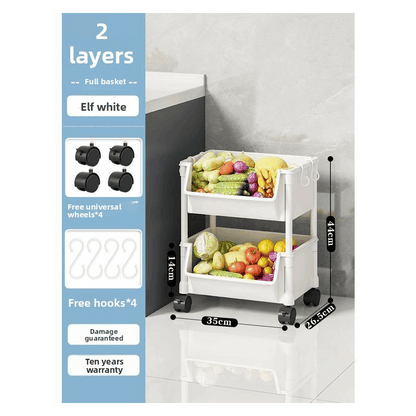 Narrow Rolling Carts And Storage Organizers with Locking Wheels and Secure Lid detail image