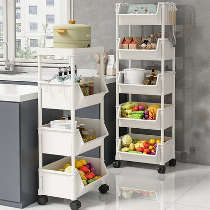 Narrow Rolling Carts And Storage Organizers with Locking Wheels and Secure Lid detail image - detail view 20