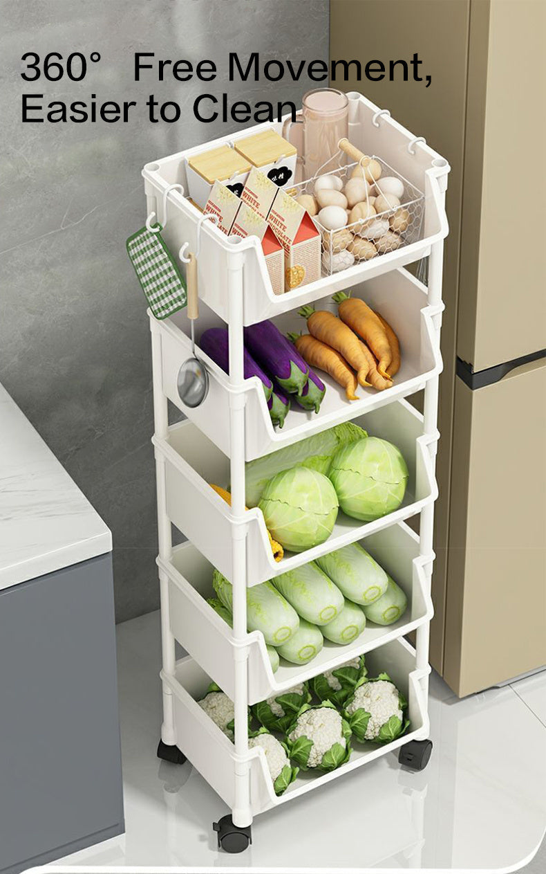 Narrow Rolling Carts And Storage Organizers with Locking Wheels and Secure Lid detail image - detail view 9