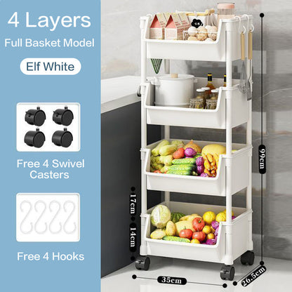 Rolling Carts and Storage Organizers, Rolling Cart Organizer with Lockable Wheels - Narrow shown in the main product view