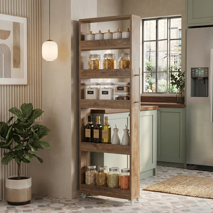 Narrow Rolling Slim Storage Cart with Locking Wheels for Bathroom detail image - detail view 8