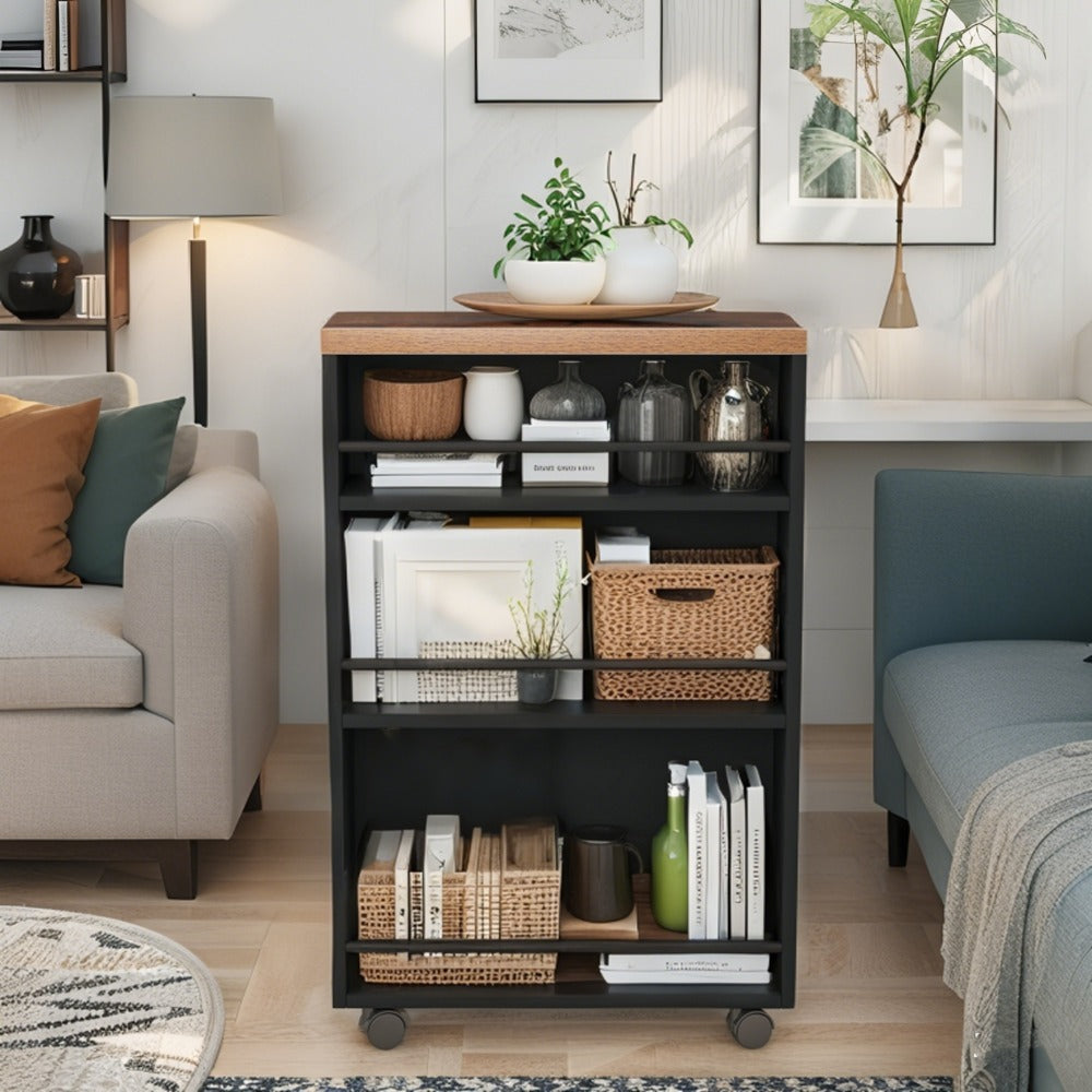 Narrow Rolling Slim Storage Cart with Locking Wheels for Bathroom detail image - detail view 9