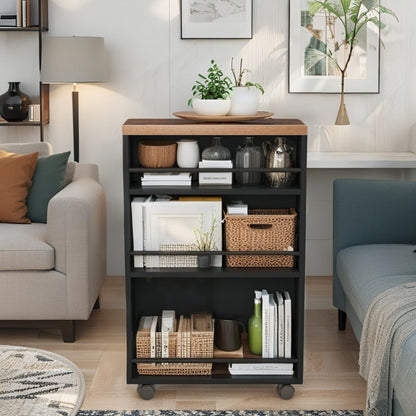 Narrow Rolling Slim Storage Cart with Locking Wheels for Bathroom detail image - detail view 9