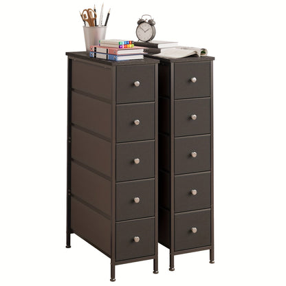 Dresser shown in the Black-5 Drawers-2pcs option